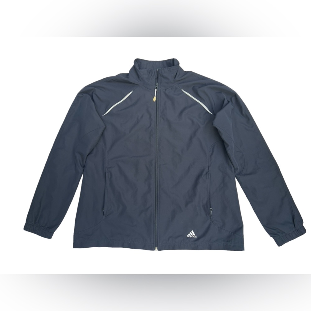ADIDAS Women’s Wind Breaker Navy Blue Jacket Size: XL